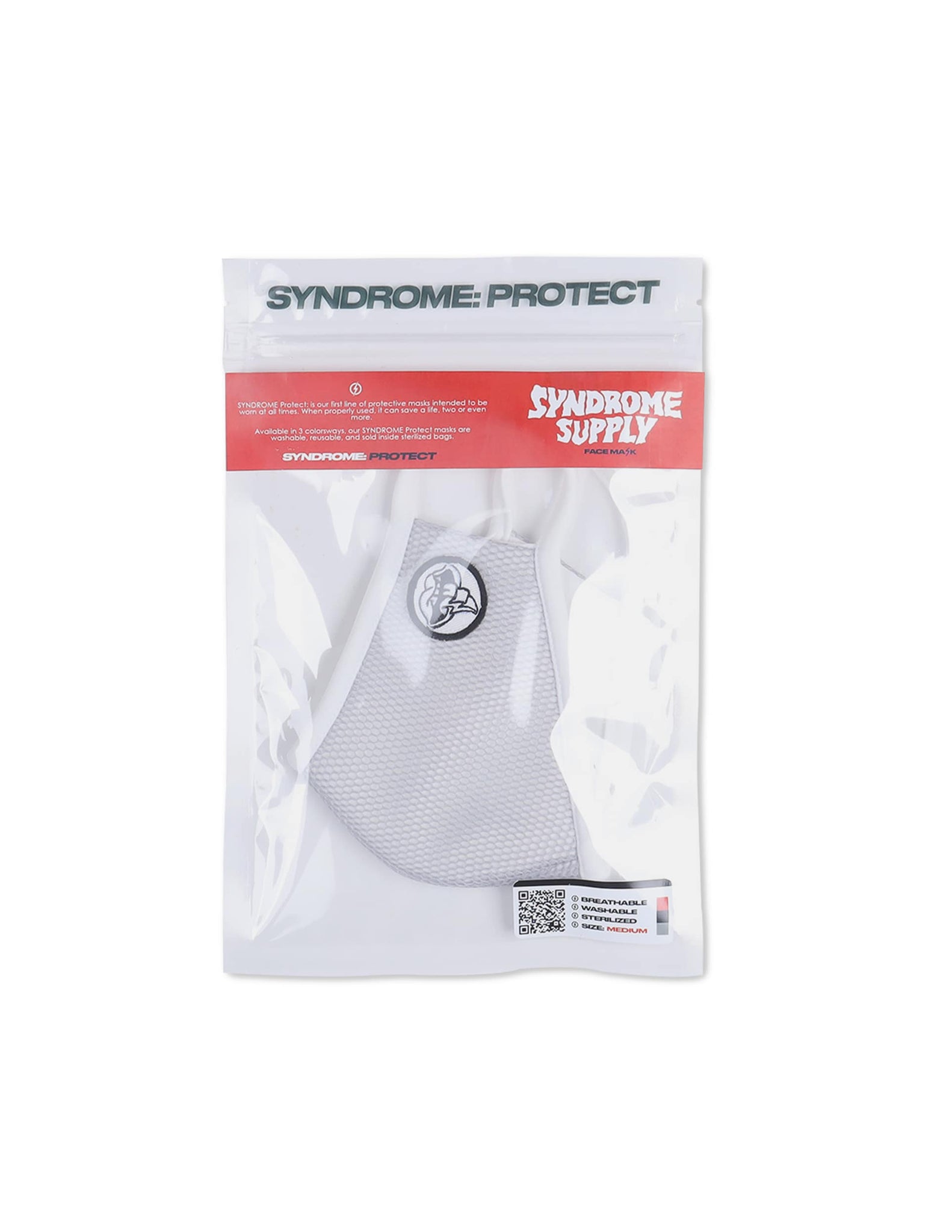 Syndrome Face Mask: Icy White