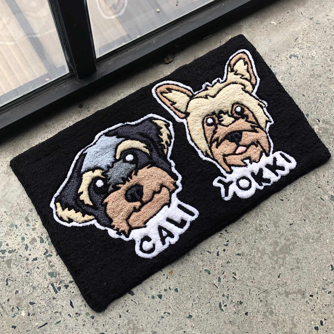 Dog Rugs Custom Custom Dog Head Rug – Syndrome Supply